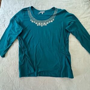 Teal Longsleeve Tshirt, size 2X